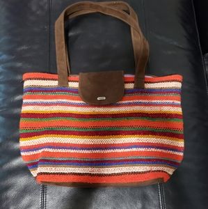440 Peru Multi colored woven tote bag